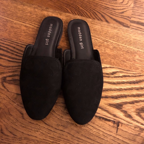 madden girl black slip on